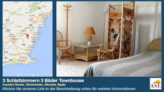 preview picture of video '3 Schlafzimmern 3 Bäder Townhouse zu verkaufen in Country House, Torremendo, Alicante, Spain'