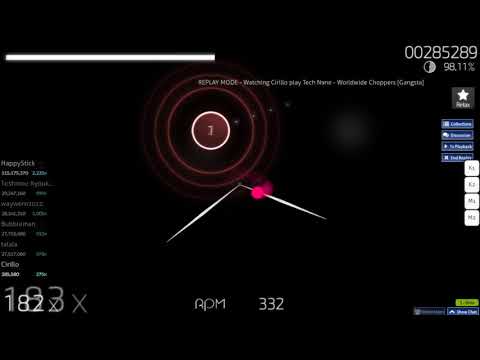 {Cirillo} Tech N9ne - Worldwide Choppers [Gangsta] (Using a Mouse) Osu!