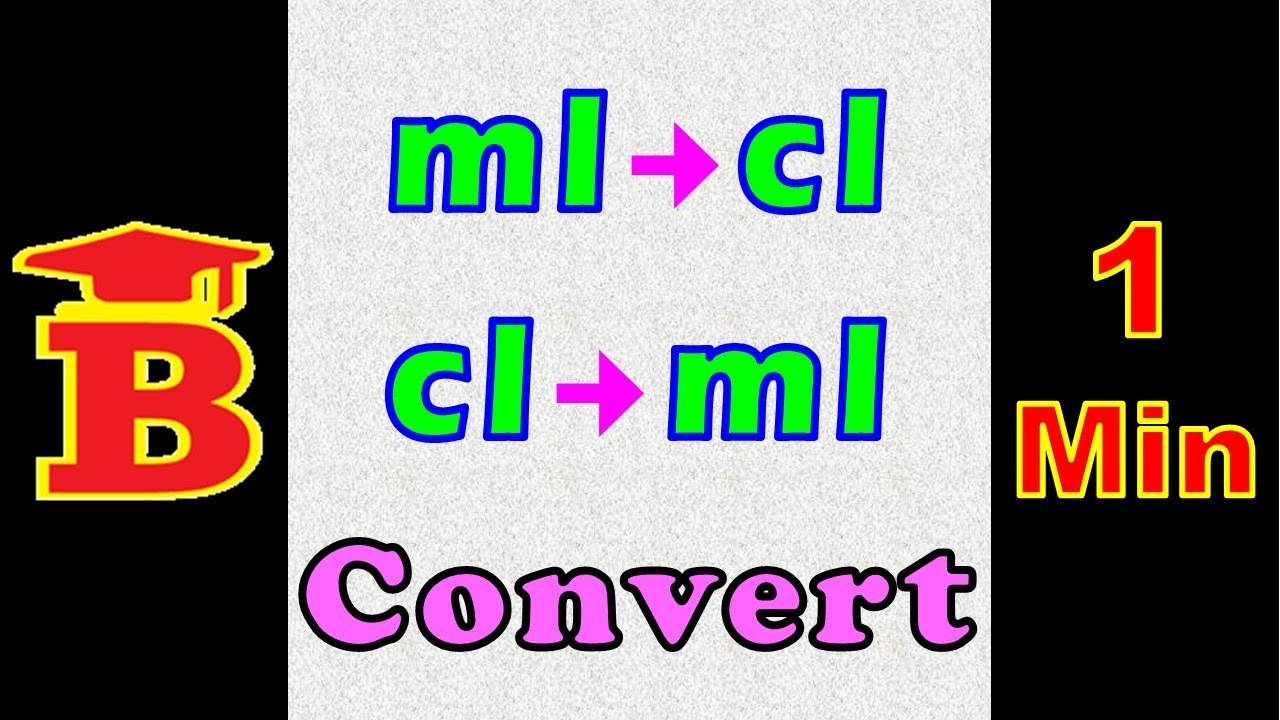 ml to cl, cl to ml Conversion