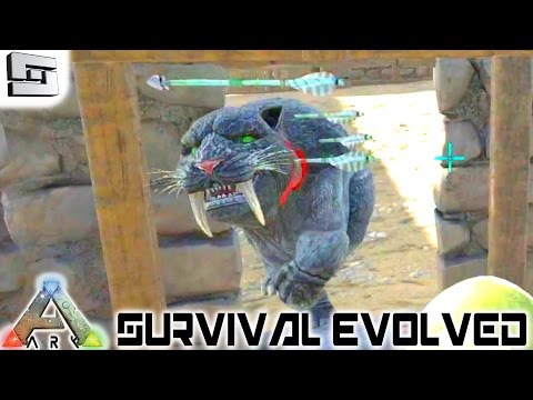 ARK: Survival Evolved - JESSIKEVINMOUTHHOLEFACE! E60 ( Sabertooth Taming Gameplay )