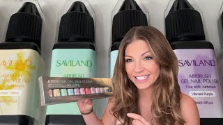 SAVILAND Airbrush Gel Nail Polish Set – 12 Vitality Colors | Dilution-Free Fine Mist Spray