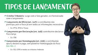 Revisão OAB - Crédito Tributário -Tipos de Lançamento