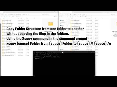 xcopy folder structures using command prompt