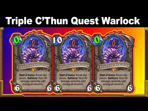 Triple C'Thun For 0 Mana! Quest Plot Twist Control Warlock Fractured in Alterac Valley | Hearthstone