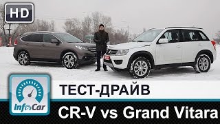 Honda CR-V 2.4 vs. Suzuki Grand Vitara 2.4 - тест-сравнение от InfoCar.ua