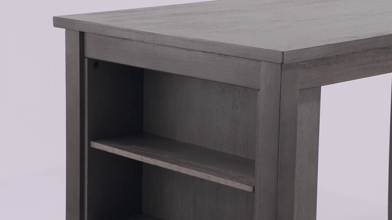 Caitbrook Gray Rectangular Counter Height Dining Room Set