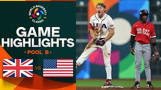 Great Britain vs. United States 2026 World Baseball Classic | Game Highlights
