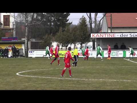 Andrej Ivan trifft in der 5. Minute zum 0:1 für Deutsch Jahrndorf.
