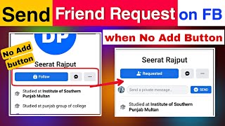 How to Send Friend Request to Facebook Profile if There is no Add friend button