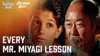 Every Mr. Miyagi Lesson | The Karate Kid Part I (1984) Compilation