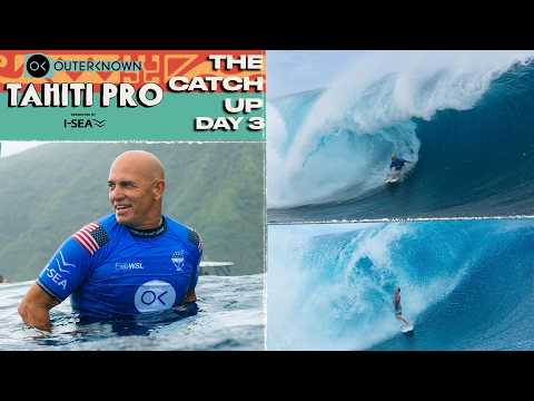 Kelly Slater em Teahupo'o no Outerknown Tahiti Pro 2026
