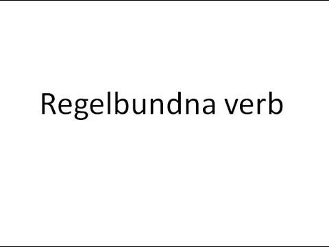 Regelbundna verb / Vuxnas lärande Karlskoga Degerfors