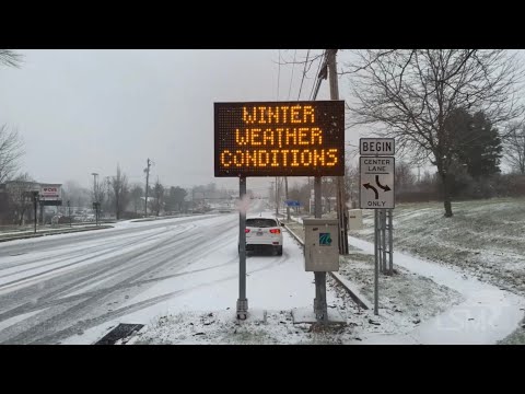 01-03-2021- Montgomeryville, PA - Winter Weather Advisory Ground and Aerial Footage