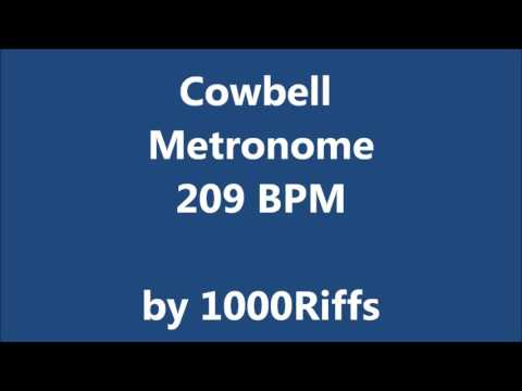 Cowbell Metronome 209 BPM - Beats Per Minute