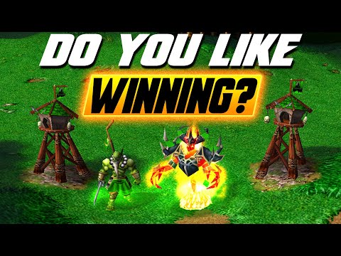 Do you like WINNING? Play this! Blade firelord allin tower! - WC3 - Grubby