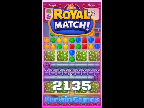Royal Match Level 2135 - Hard Level - No Boosters Gameplay