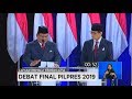 Closing Statement Jokowi-Maruf Amin Vs Prabowo-Sandiaga Uno Di Debat Final Pilpres 2019