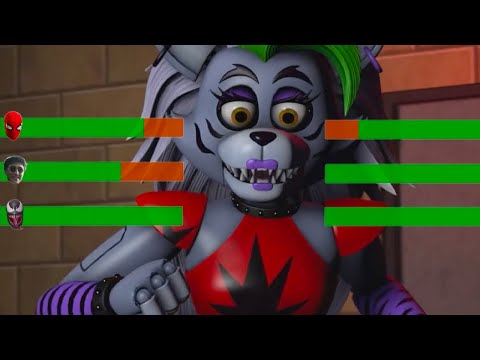 [SFM FNaF] Security Breach vs Spider-Man WITH Healthbars