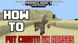 HOW TO PUT CHESTS ON HORSES (DONKEYS AND MULES) IN MCPE 0.15.0|Minecraft PE (MCPE) How To #30