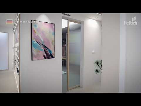 Hettich TopLine 80 Silent System: Single Profile Top Running Door - Weight 80 kg/door; Max Door Dimensions: Width1000/1500 mm (Max.) with 2000 mm runner profile