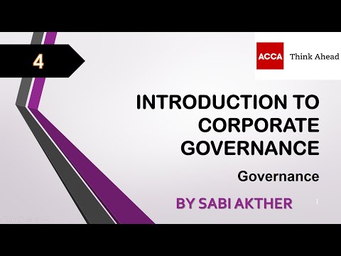 ACCA I Strategic Business Leader (SBL) I Introduction to Corporate Governance - SBL Lecture 4
