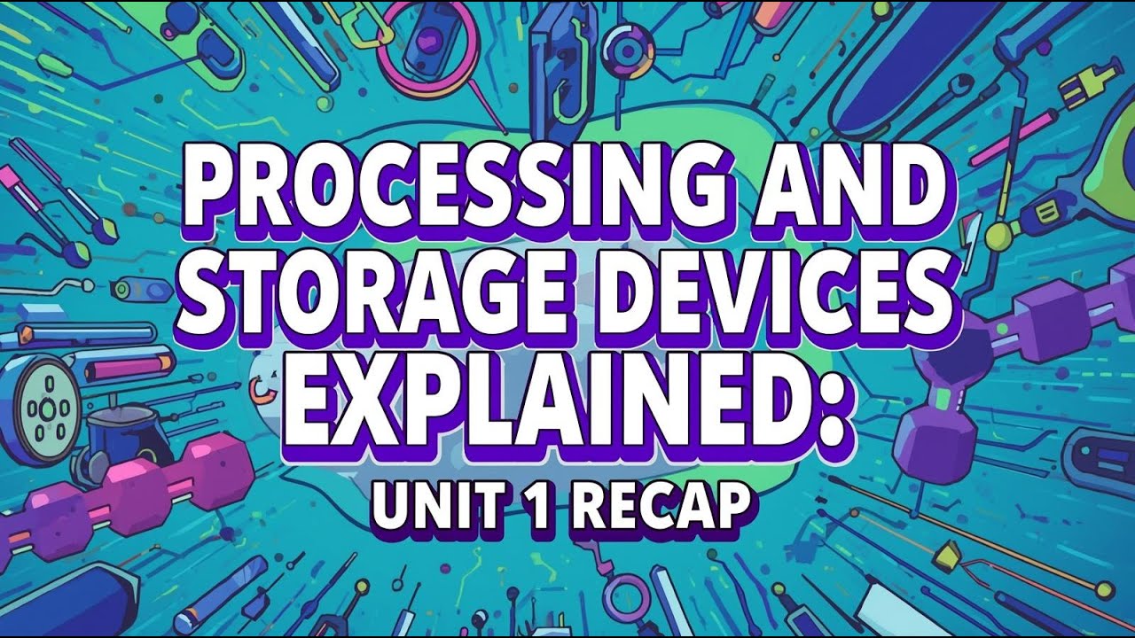Processing and Storage Devices Explained in 3 minutes (Unit 1 Recap)