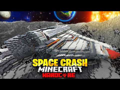 I Survived 100 Days in a Space Crash in Minecraft Hardcore