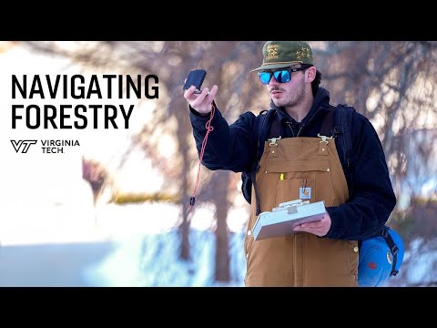 Students navigate forestry course during wintery conditions