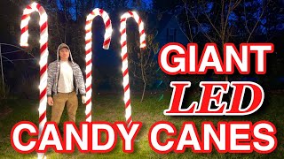 GIANT LED CANDY CANES - DIY Tutorial