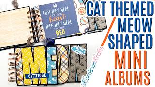 MEOW Cat Themed Album Project Share, Cat Mini Album Share, Cat Scrapbook, Pet Scrapbook