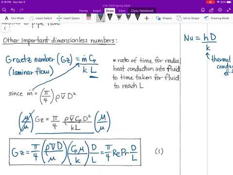 Lecture 21 - Convective Heat Transfer in Pipe Flow - CHE 2300