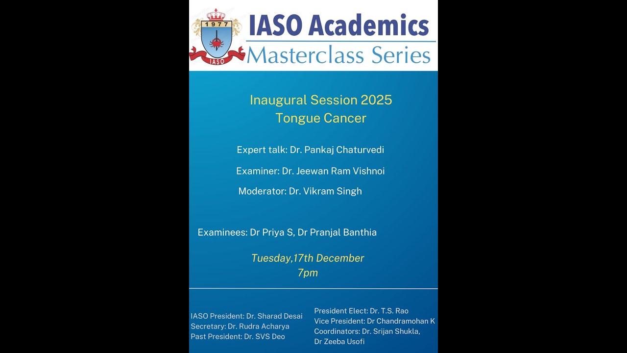 IASO Masterclass- Tongue Cancer