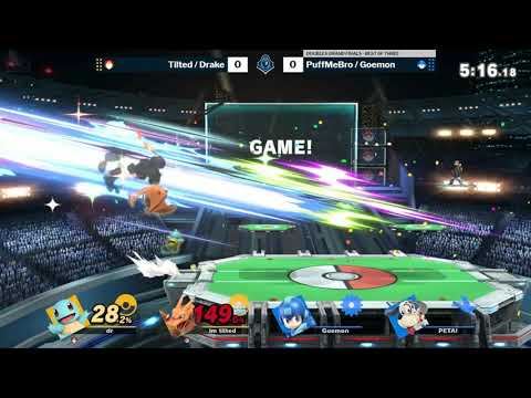 PURE Smash 17 SSBU Doubles Grand Finals - Tilted/Drake (Yellow) vs PuffMeBro/Goemon (Blue)