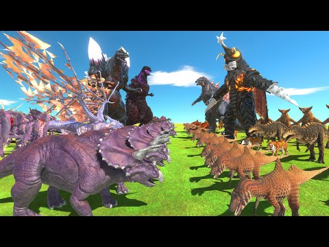 Purple Monster War - Purple Team VS Orange Team - Animal Revolt Battle Simulator