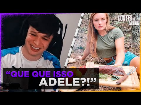 ARUAN REAGE A ADELE COZINHANDO LOMBO DE VEADO NA FLORESTA - Cortes do Aruan