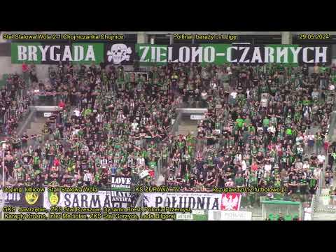 Doping Stali Stalowa Wola podczas meczu barażowego z Chojniczanką Chojnice