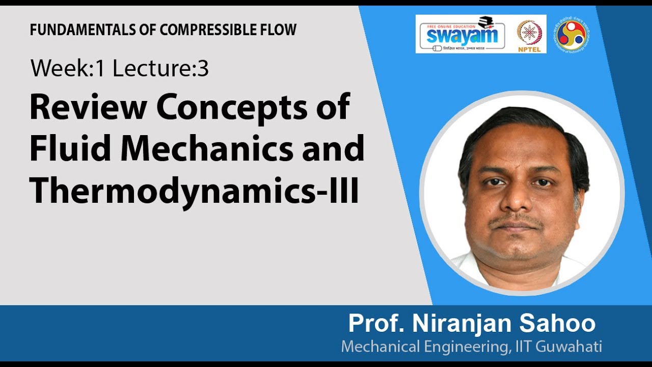 Lec 3: Review Concepts of Fluid Mechanics and Thermodynamics - III