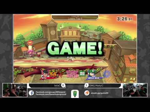 GUMS09 Singles (Loser's Top 8) - DMG MattyG (Megaman/Cloud) vs belaC (Ryu)