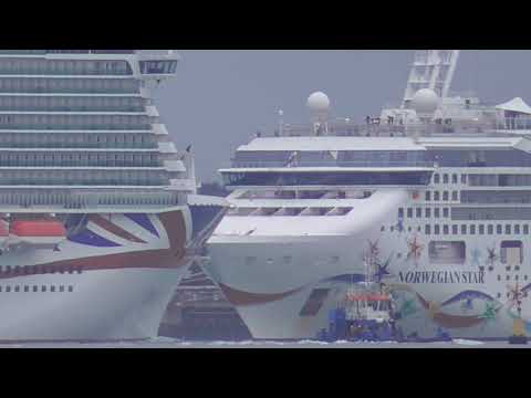 Thumbnail for Iona and Norwegian Star passing | Southampton | October 22nd 