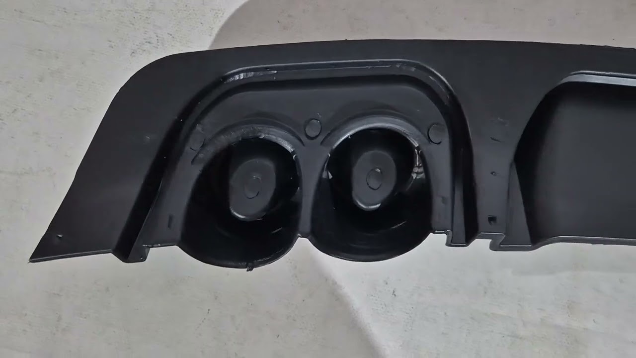 Універсальний задній дифузор DPT V-7 (ABS) (чорний глянець) Video 1