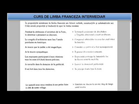Curs de limba Franceza Intermediari (tema+vocabular) - Lectia 12