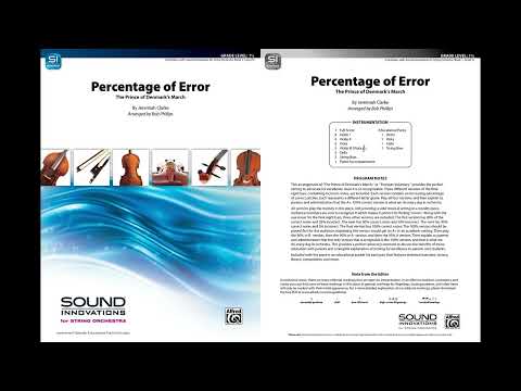 Percentage of Error, by Jeremiah Clarke / arr. Bob Phillips – Score & Sound