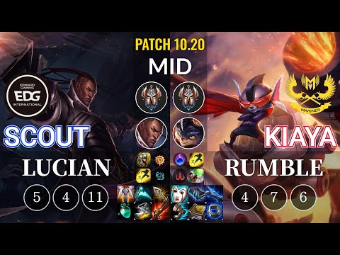EDG Scout Lucian vs GAM Kiaya Rumble Mid - KR Patch 10.20
