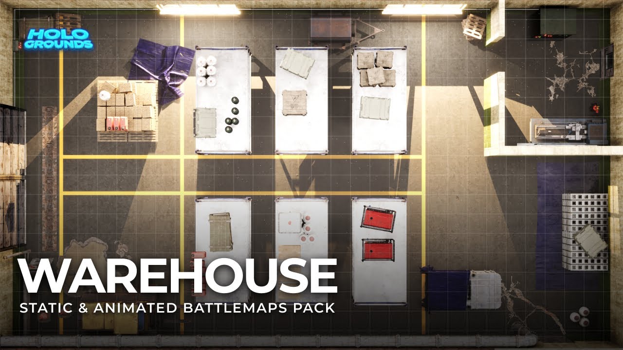 Warehouse Animated #Battlemaps Pack