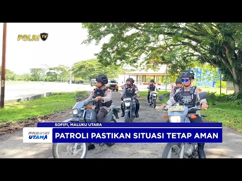 POLRES HALMAHERA BARAT BERSAMA TNI GELAR PATROLI CIPTA KONDISI PASCAUNJUK RASA