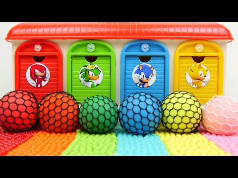 Satisfying Video | How I Made 6 Squishing Balls with Rainbow Beads and Princesses in 4 Colors Chest