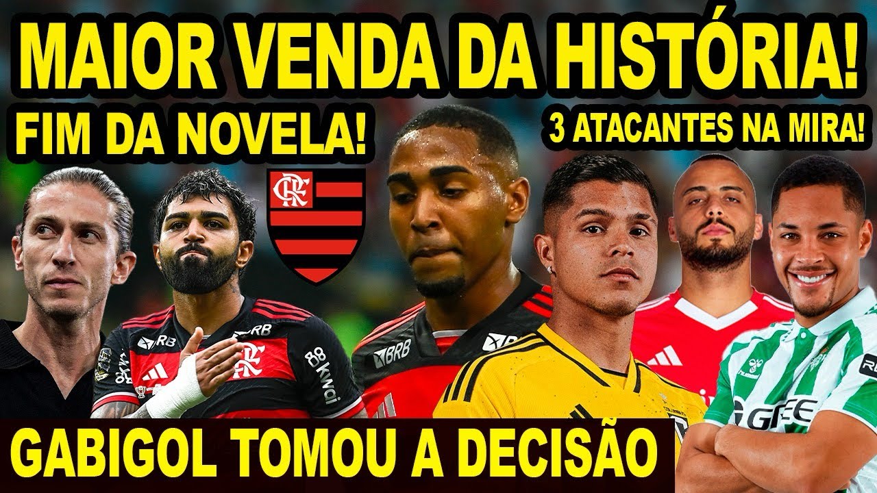MAIOR VENDA DA HISTÓRIA! FLAMENGO RENOVA CONTRATO DE JOGADOR PARA VENDER! 3 CENTROAVANTES NA MIRA E+