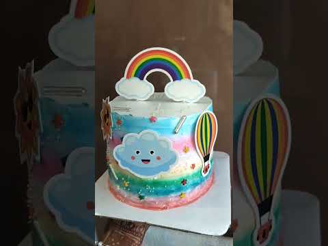 Rainbow 🌈 cake😍 #cake #youtubeshorts #cakedecorating #rainbow