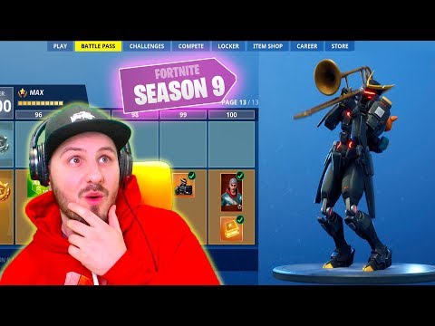 fortnite new season 9 battlepass 100 unlocked - fortnite battle pass season 9 rox