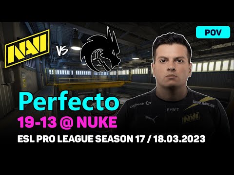 CSGO POV NAVI Perfecto (19-13) vs Spirit (NUKE) @ ESL Pro League Season 17 / Mar 18, 2023